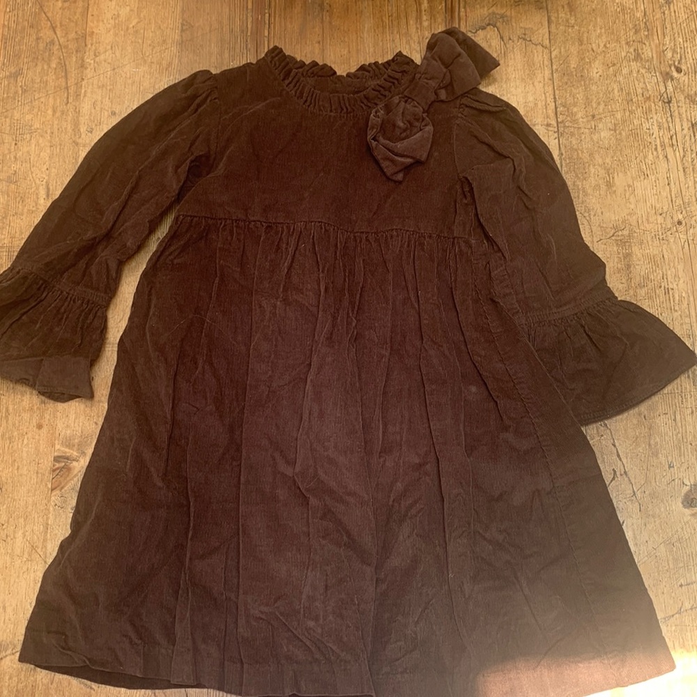 Nwot shrimp and grits kids brown corduroy dress.  Size 5